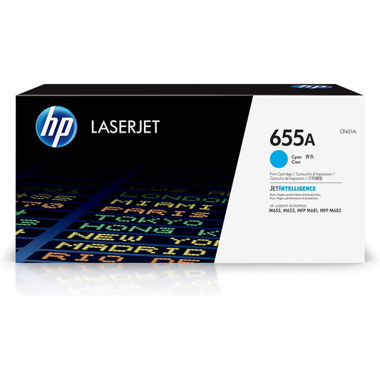 HP 655A Cyan Toner Cartridge for LaserJet