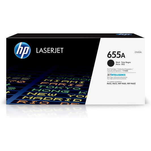 HP 655A Black original LaserJet toner cartridge CF450A