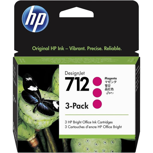 HP 712 3-PACK 29-ML Original HP Ink Cartridges