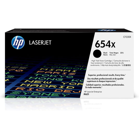 HP 654X High Yield Original LaserJet Toner Cartridge, Black, Single Pack