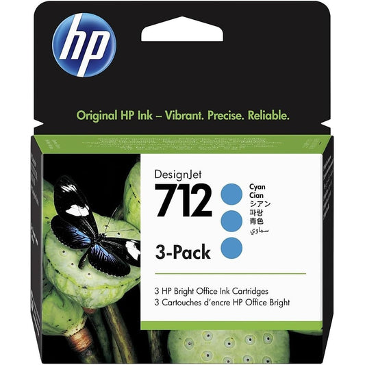 HP 712 Cyan Ink Cartridges for DesignJet Printers
