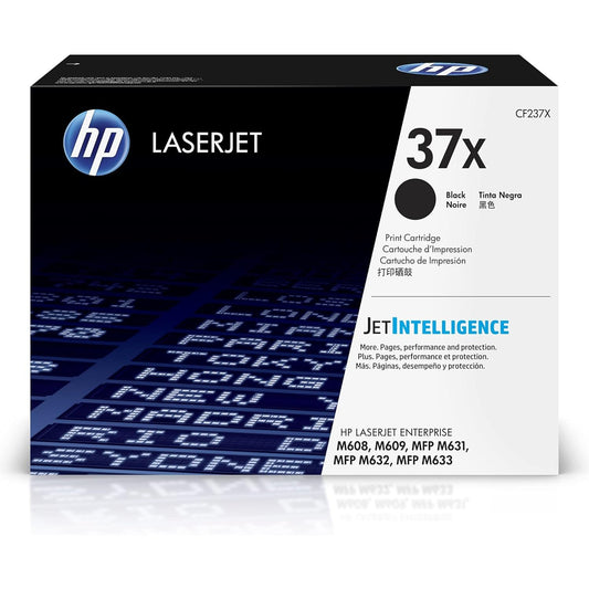 HP 37X High Yield black original LaserJet toner cartridge CF237X