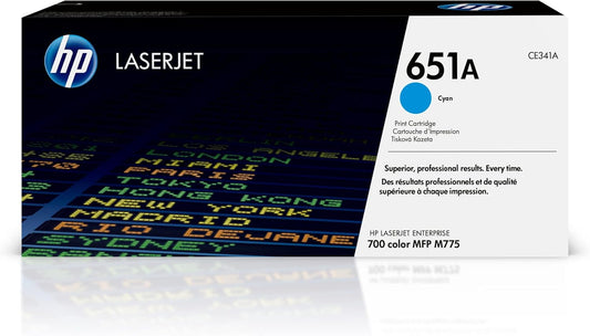 HP 651A Original LaserJet Toner Cartridge, Cyan, Single Pack