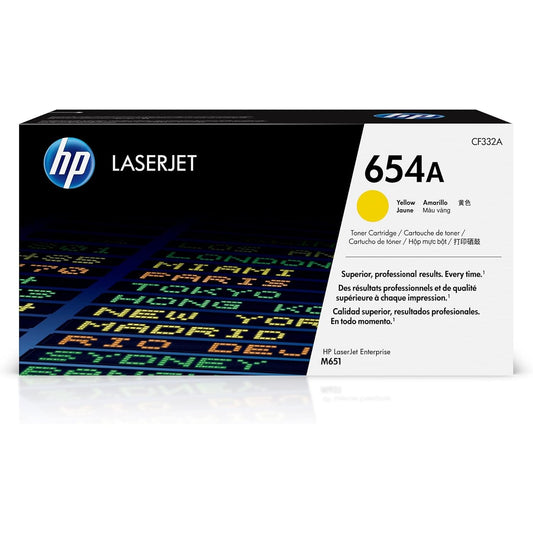 HP 654A Yellow LaserJet Toner Cartridge Single Pack