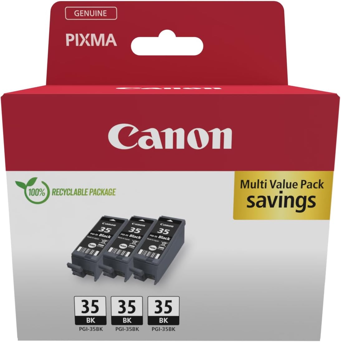 Canon PGI-35 Black Printer Ink Cartridge Triple pack - 1509B028