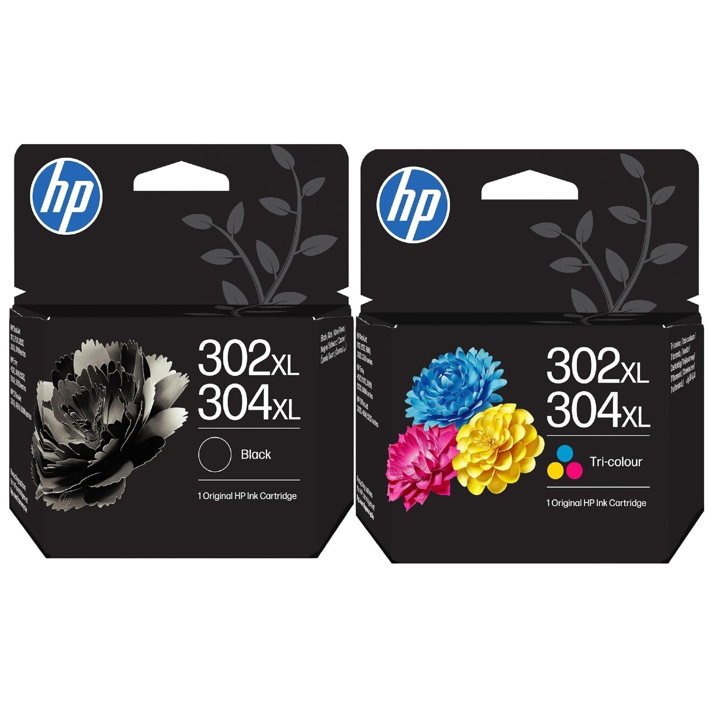 HP 302XL/304XL Black and colour Original Ink Cartridge combo
