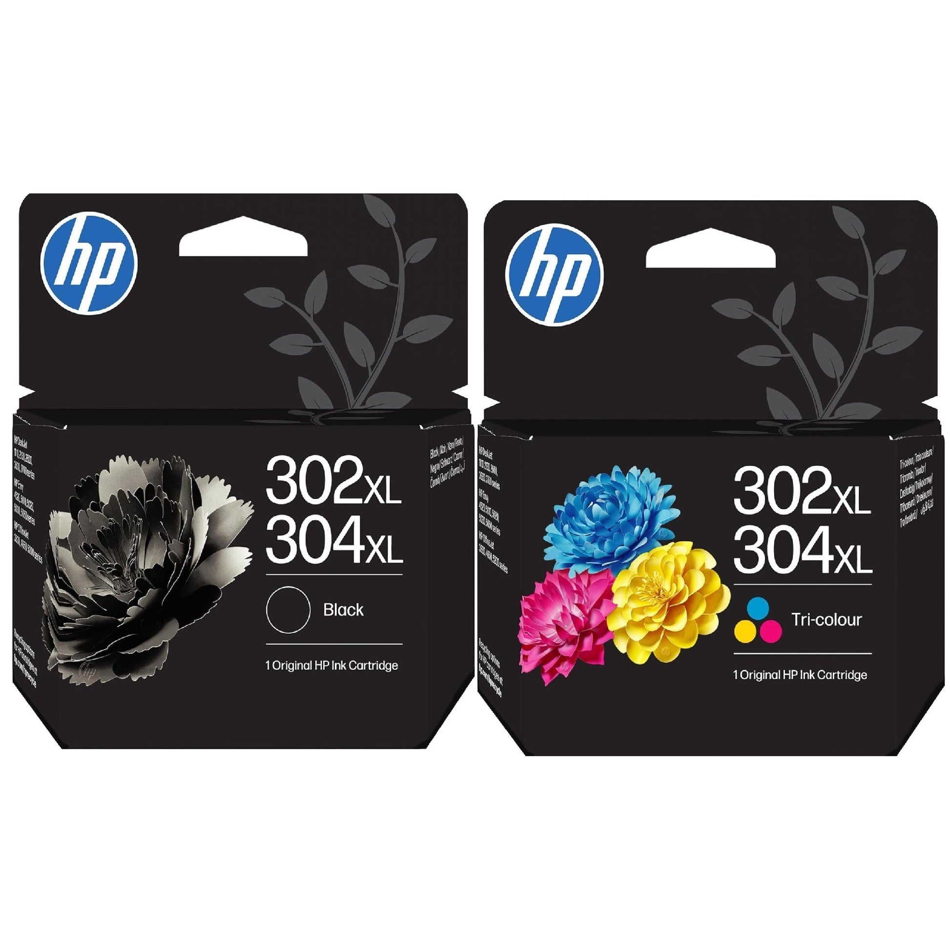 HP 302XL/304XL Black and colour Original Ink Cartridge combo