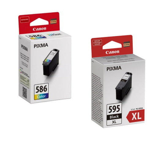 Canon PG-595XL & CL-586 Genuine Ink Cartridges Bundle