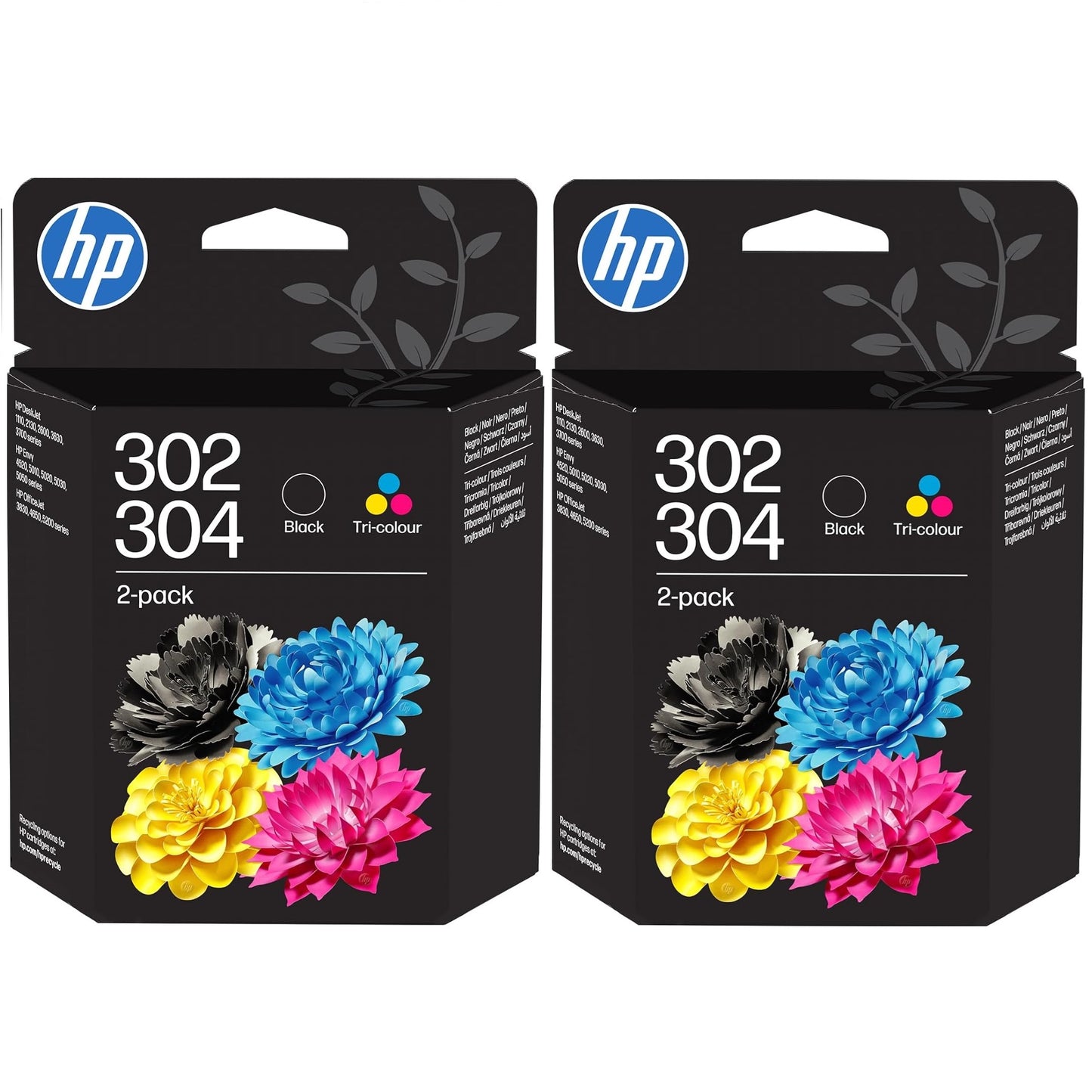 HP 302/304 Black & Tri-Color Original Ink Cartridge Combo, 2 Pack - B82L1AE