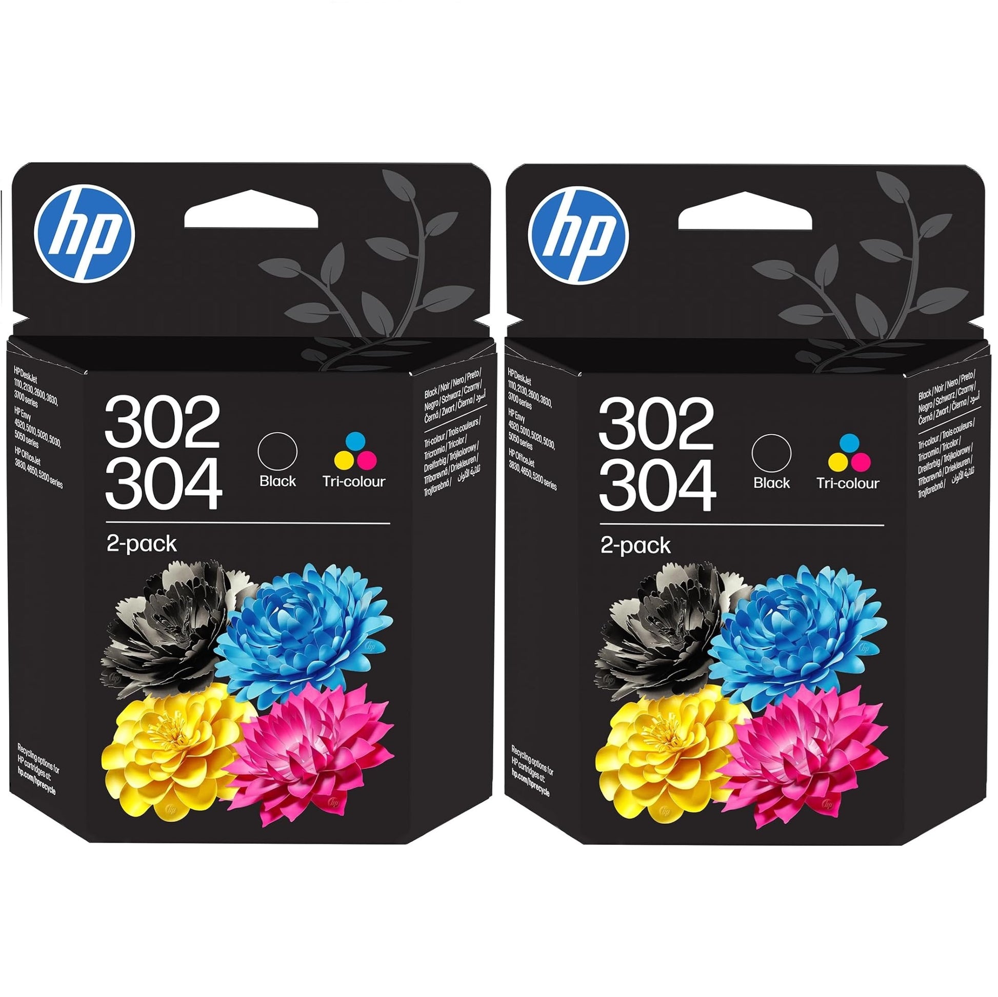 HP 302/304 Black & Tri-Color Original Ink Cartridge Combo, 2 Pack - B82L1AE