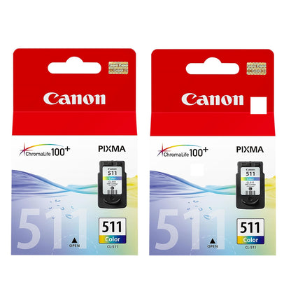 Canon CL-511 Colour Printer Ink Cartridge 2 pack - 2972B001