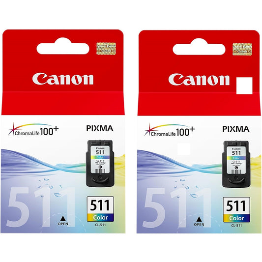 Canon CL-511 Colour Printer Ink Cartridge 2 pack - 2972B001