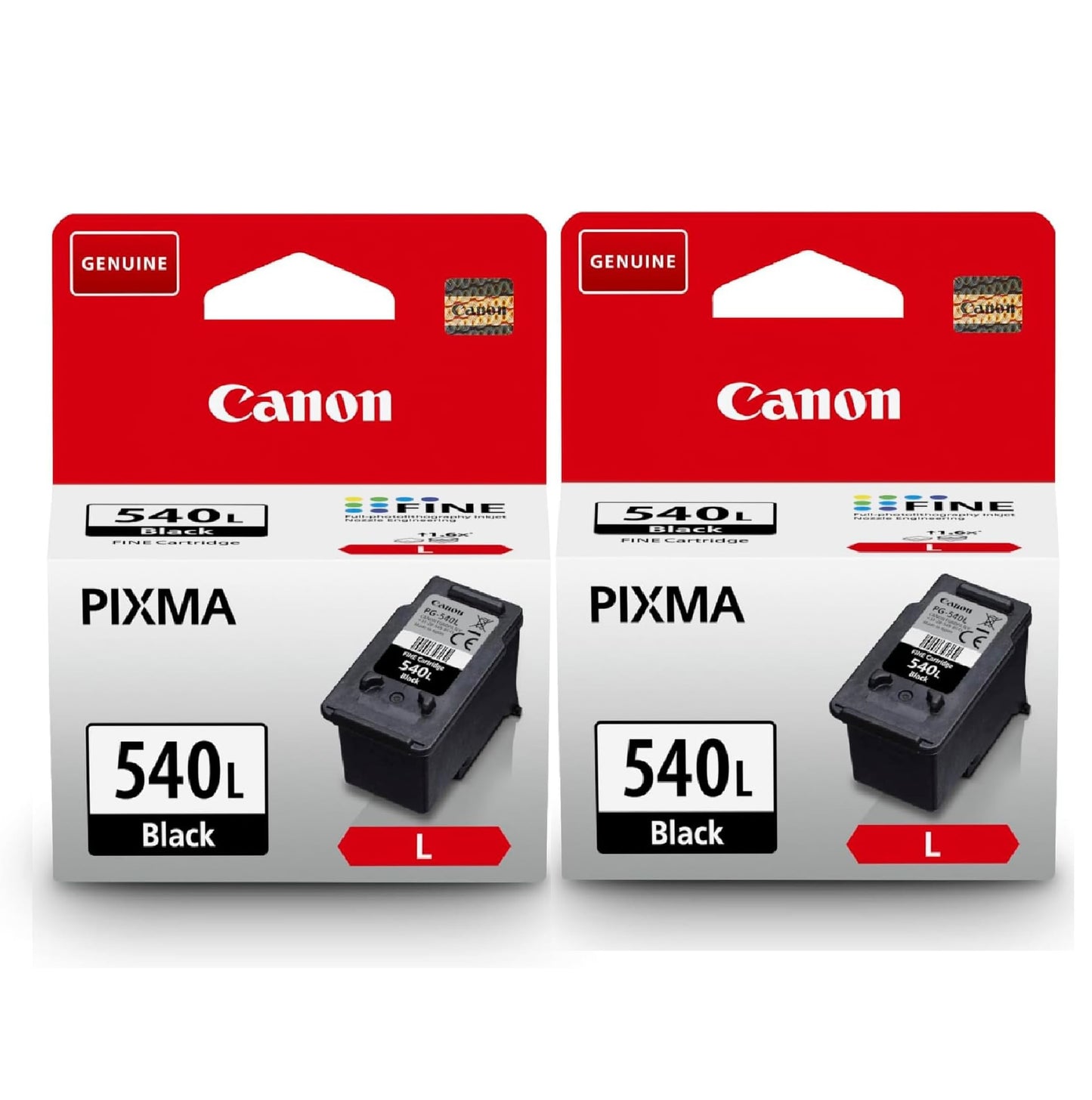 Canon PG-540L (LARGE) Black Printer Ink Cartridge 2 pack - 5224B001