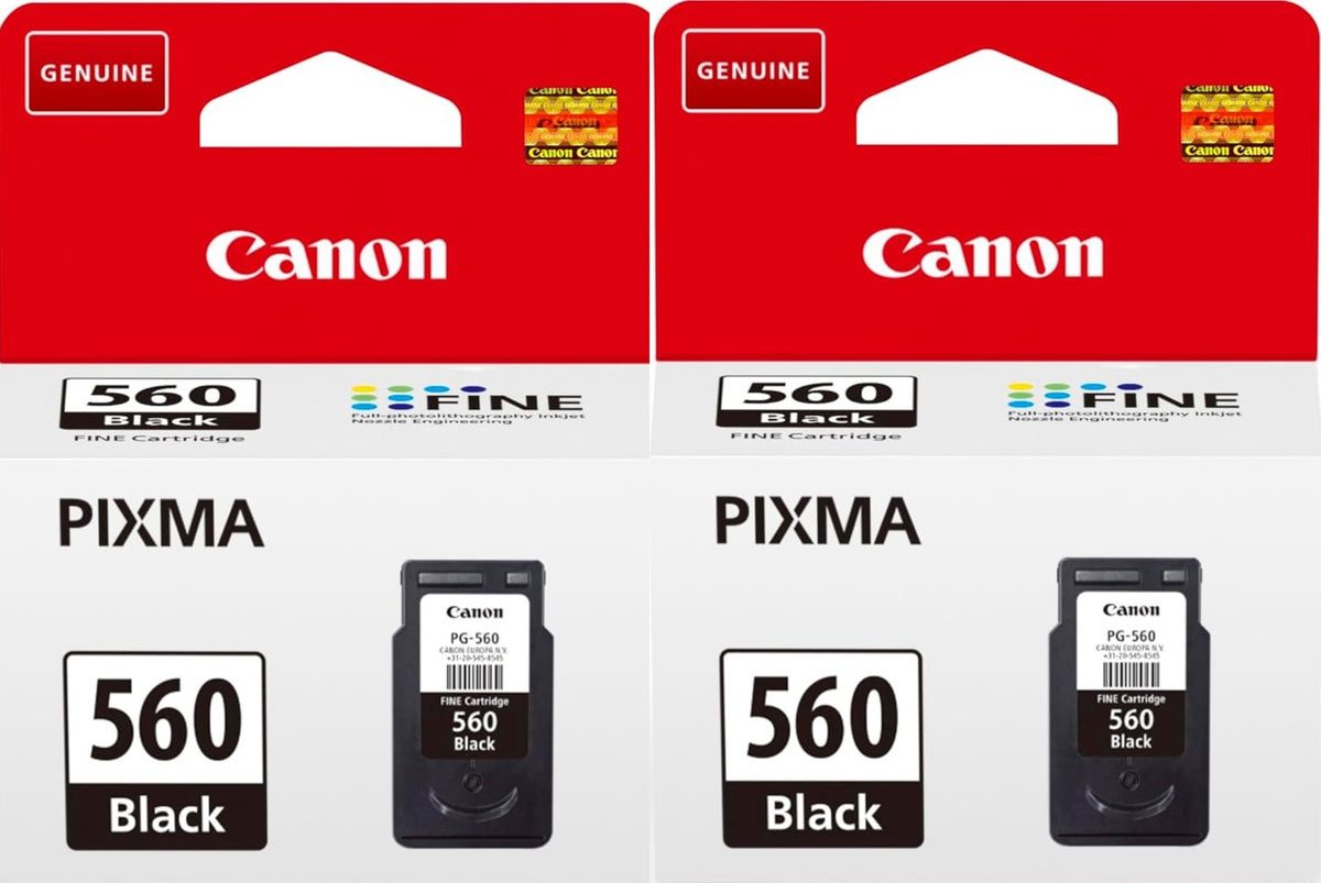 Canon PG-560 Black Printer Ink Cartridge 2 pack - 3713C001