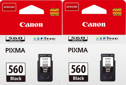 Canon PG-560 Black Printer Ink Cartridge 2 pack - 3713C001