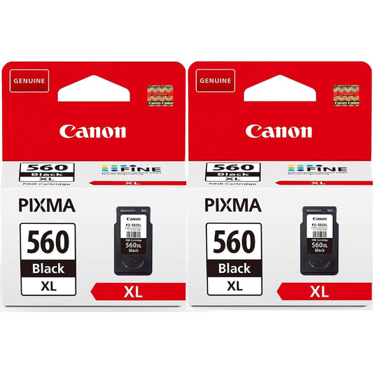 Canon PG-560XL Black Printer Ink Cartridge 2 pack - 3712C001