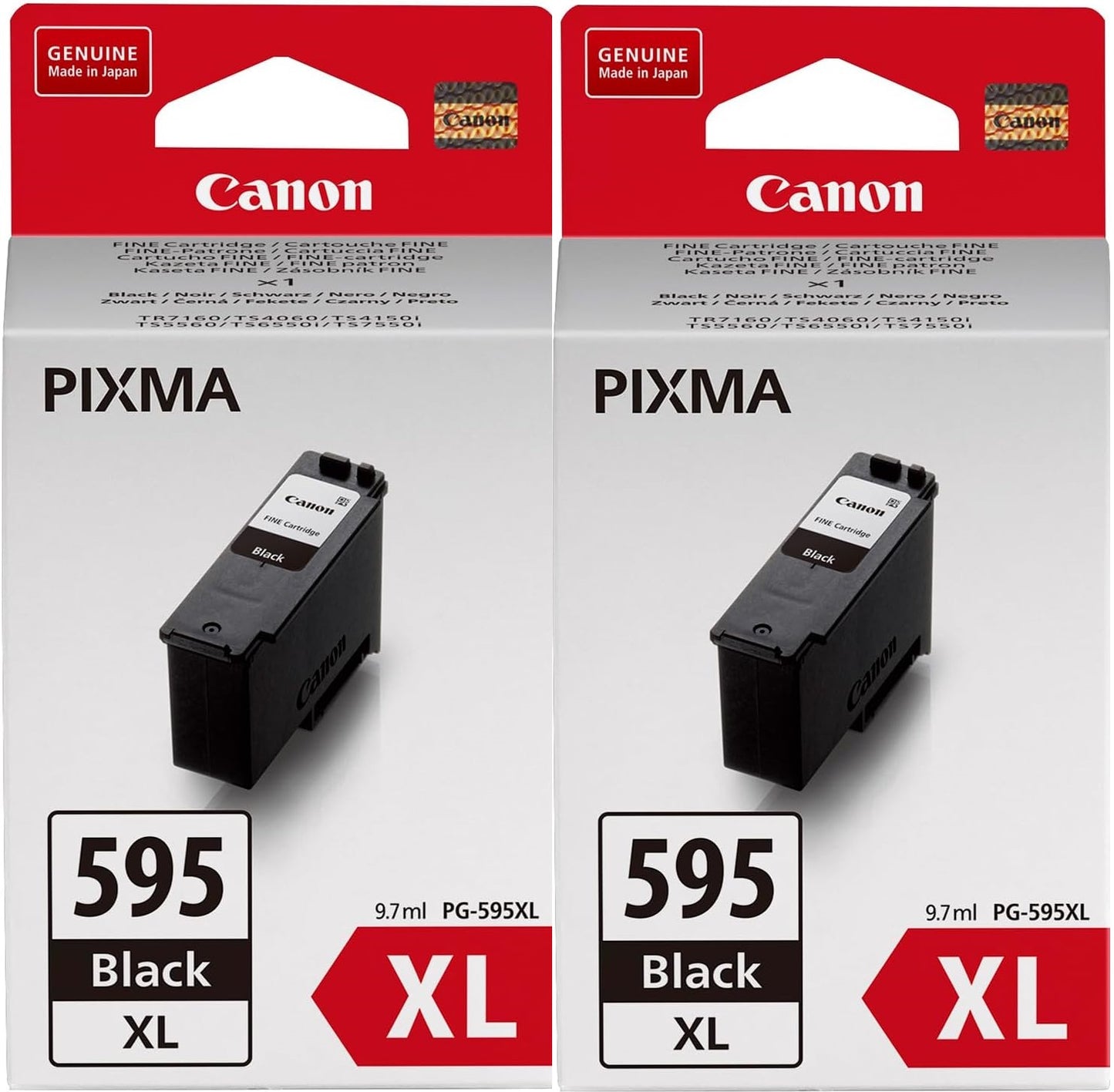 Canon PG-595XL High Yield Black Ink Cartridge 2 pack - 7170C001