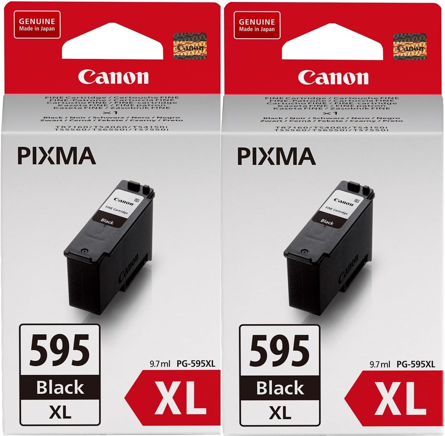 Canon PG-595XL High Yield Black Ink Cartridge 2 pack - 7170C001