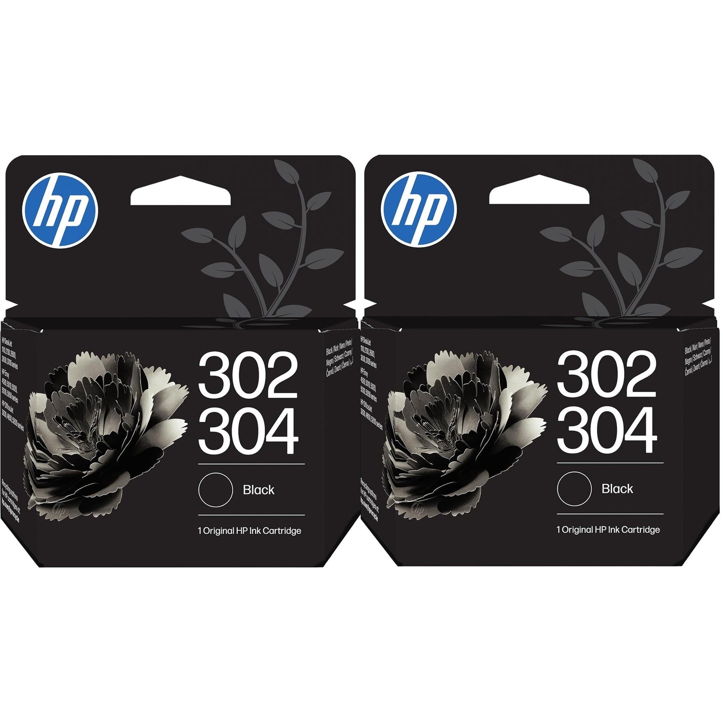 HP 302/304 Std Black Original Ink Cartridge 2 pack - B7RT7AE