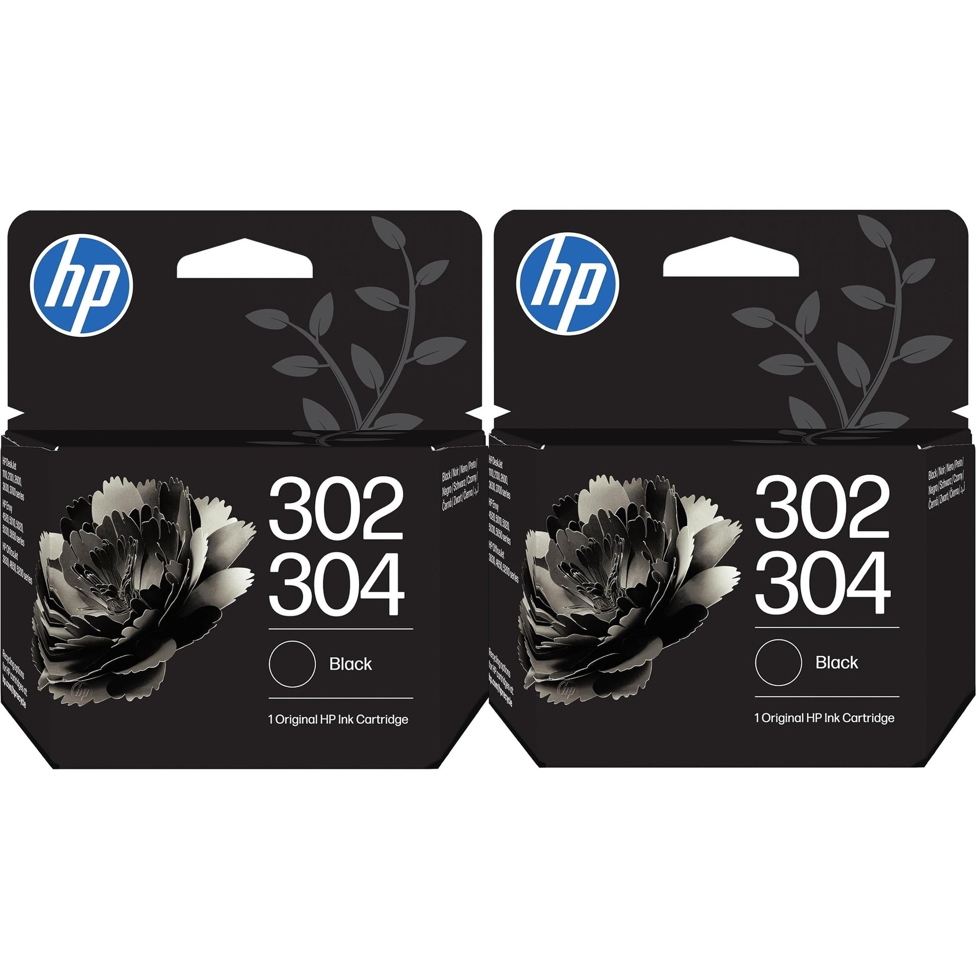 HP 302/304 Std Black Original Ink Cartridge 2 pack - B7RT7AE