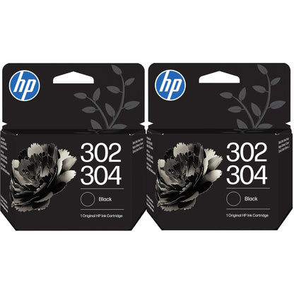 HP 302/304 Std Black Original Ink Cartridge 2 pack - B7RT7AE