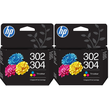 HP 302/304 Tri-Colour Original Ink Cartridge 2 pack - B7RT6AE