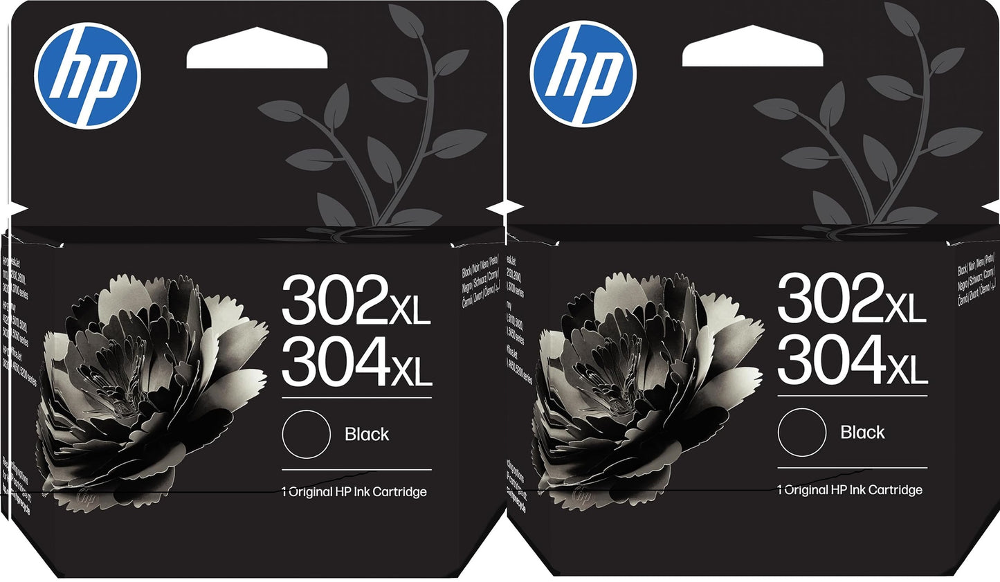 HP 302XL/304XL Black Original Ink Cartridge 2pack  - B7RT9AE