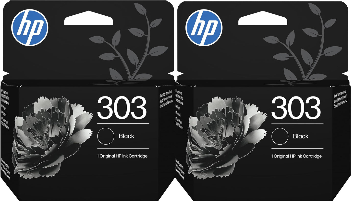 HP 303 Standard Capacity Black Original Ink Cartridge 2 pack - T6N02AE