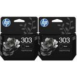 HP 303 Standard Capacity Black Original Ink Cartridge 2 pack - T6N02AE