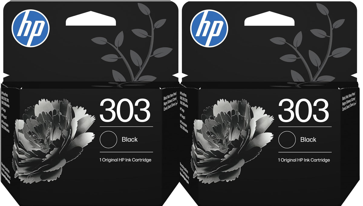 HP 303 Standard Capacity Black Original Ink Cartridge 2 pack - T6N02AE