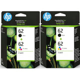HP 62 Combo Black/Tri-colour Original Ink Cartridges 2 pack- N9J71AE