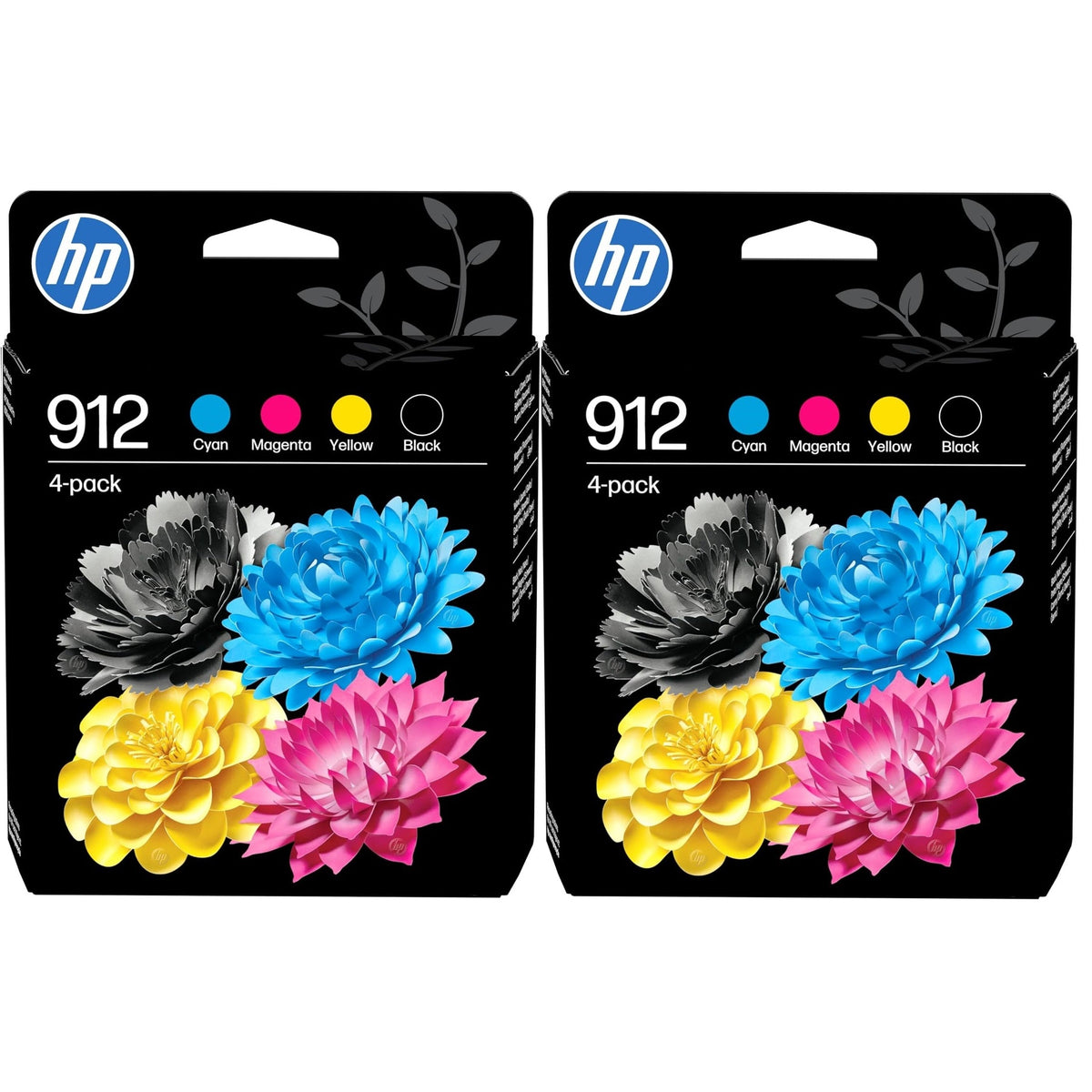 HP 912 4-pack Black/Cyan/Magenta/Yellow Original Ink Cartridges x 2 - 6ZC74AE