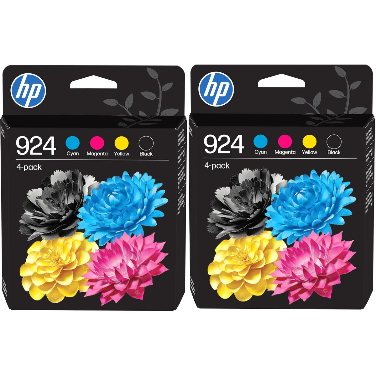 HP 924 4-pack Black/Cyan/Magenta/Yellow Original Ink Cartridges x 2 - 6C3Z1NE
