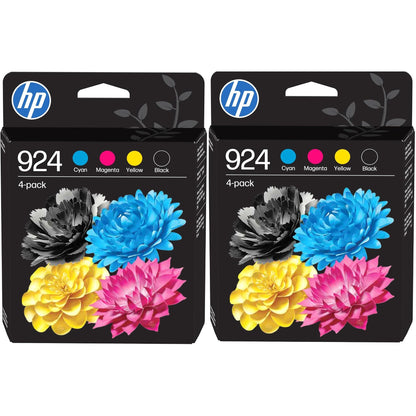 HP 924 4-pack Black/Cyan/Magenta/Yellow Original Ink Cartridges x 2 - 6C3Z1NE