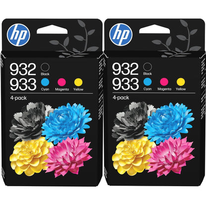 HP 932/933 4-pack Black/Cyan/Magenta/Yellow Original Ink Cartridges x 2 - 6ZC71AE