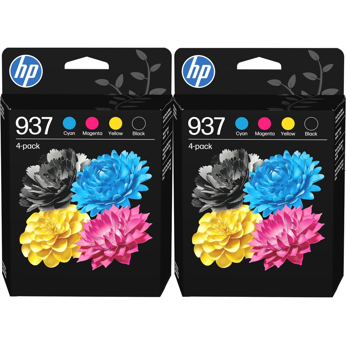 HP 937 4-pack Black/Cyan/Magenta/Yellow Original Ink Cartridges x 2 - 6C400NE