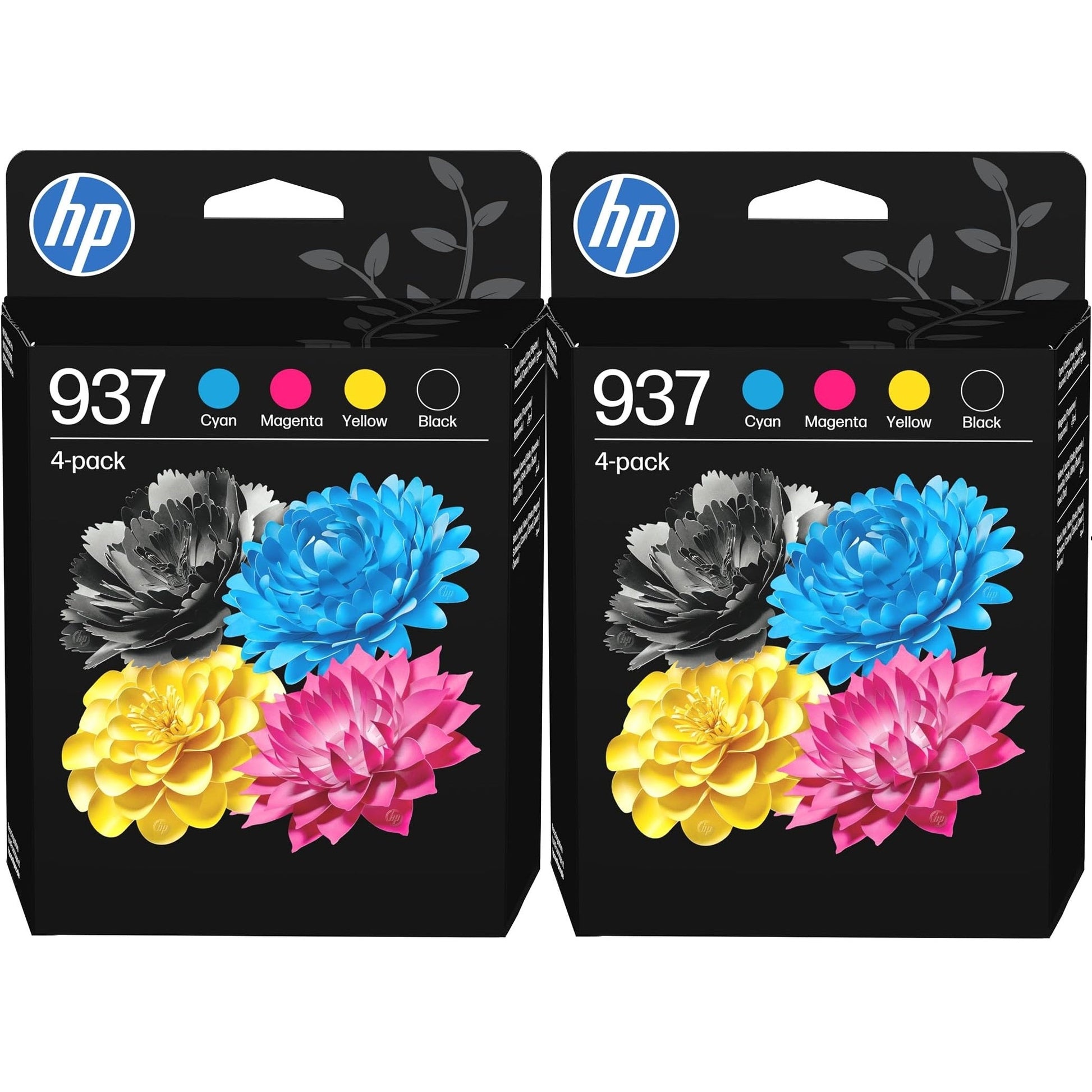 HP 937 4-pack Black/Cyan/Magenta/Yellow Original Ink Cartridges x 2 - 6C400NE
