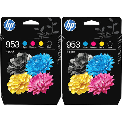 HP 953 4-pack Black/Cyan/Magenta/Yellow Original Ink Cartridges x 2 - 6ZC69AE