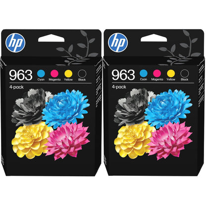 HP 963 4-pack Black/Cyan/Magenta/Yellow Original Ink Cartridges x 2 - 6ZC70AE