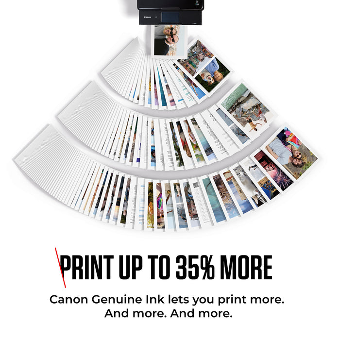 Canon CLI-571XL High Yield Genuine Ink Cartridges, Pack of 4 (Black, Cyan, Magenta, Yellow); Includes 50 Sheets of 4x6 Canon Photo Paper - Cardboard Multipack