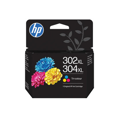 HP 302XL/304XL High Yield Tri-color Original Ink Cartridge 2 pack - B7RT8AE