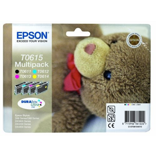 Epson Original T0615 MultiPack Black/ Cyan/ Magenta/ Yellow Epson