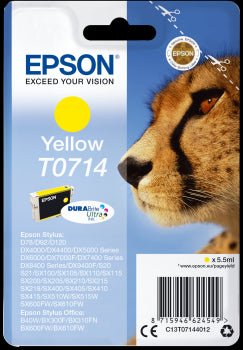 Epson Original T0714 Yellow Ink Cartridge | Cartridge King 