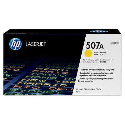 HP 507A Yellow Original LaserJet Toner Cartridge Page Yield 6000 CE402A HP