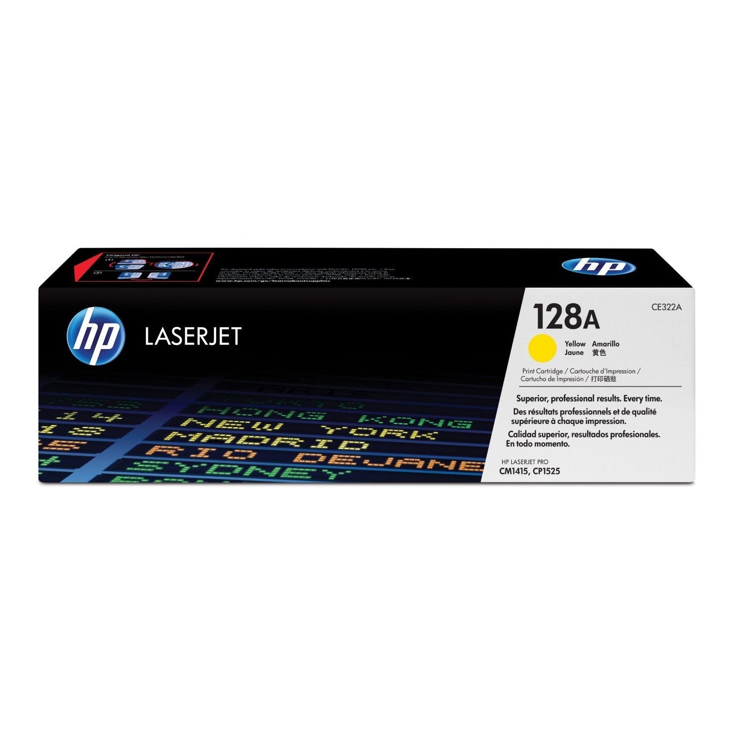 HP 128A Yellow Original LaserJet Toner Cartridge Page Yield 1300 CE322A HP