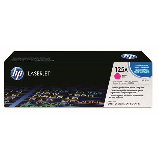 HP 125A Magenta Original LaserJet Toner Cartridge Page Yield 1400 P/N CB543A HP