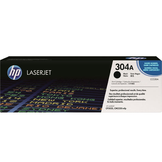 HP 304A Black Original LaserJet Toner Cartridge Page Yield 3500 CC530A HP