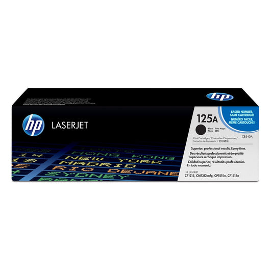 HP 125A Black Original LaserJet Toner Cartridge Page Yield 2200 P/N CB540A HP