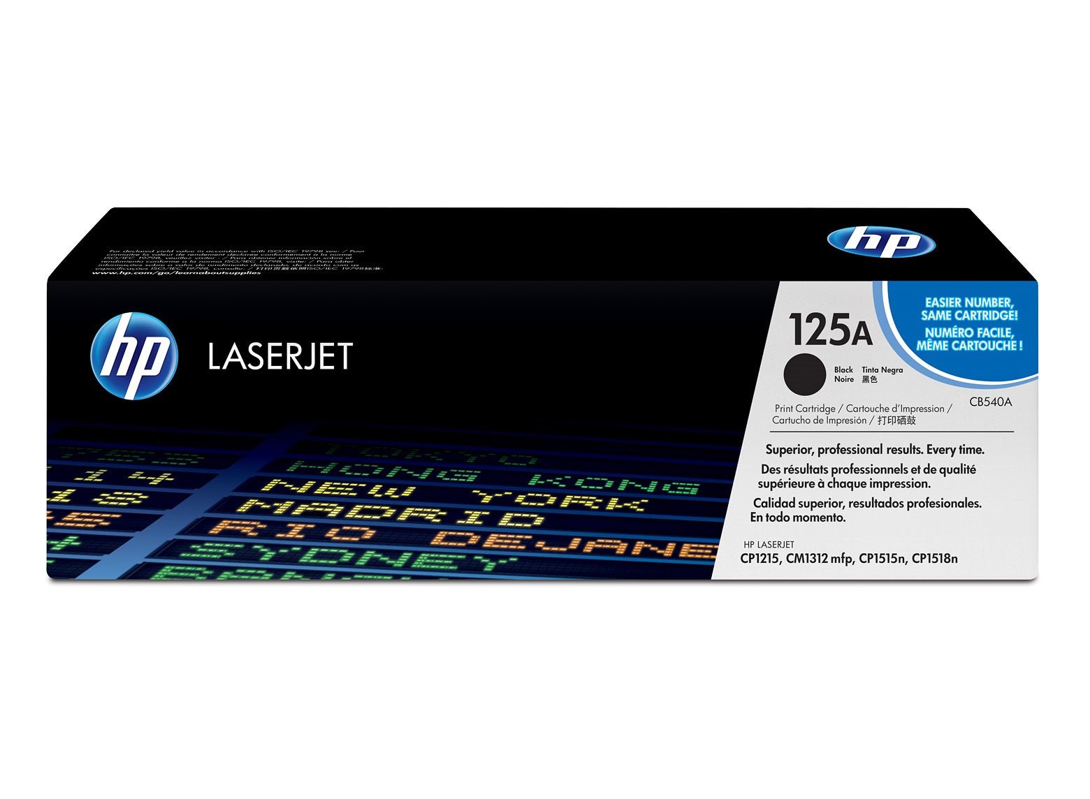 HP 125A Black Original LaserJet Toner Cartridge Page Yield 2200 (P/N CB540A) | Cartridge King 
