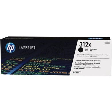 HP 312X High Yield Black Original LaserJet Toner Cartridge Page Yield 4400 CF380X HP